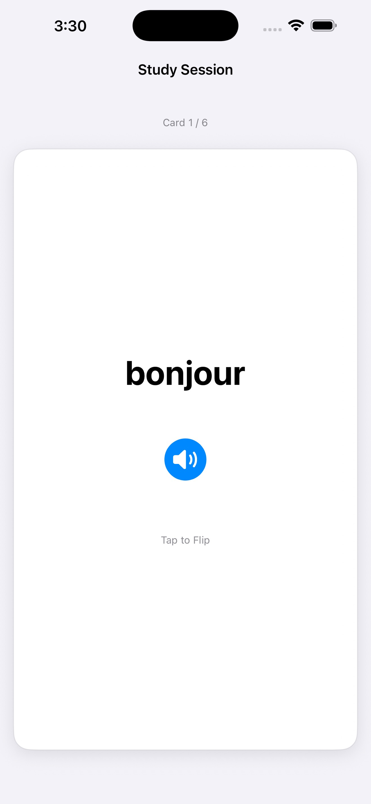 FlashVoca study card screenshot